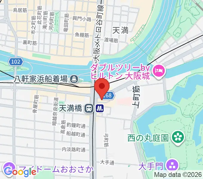 美ら音工房ヨーゼフ 大阪店の地図