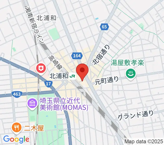 北浦和ザーゴンキッチンキャラの地図