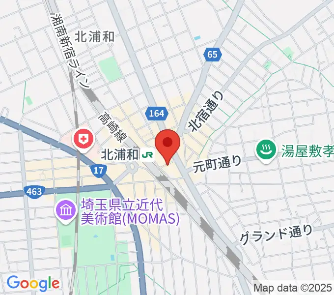 北浦和ザーゴンキッチンキャラの地図