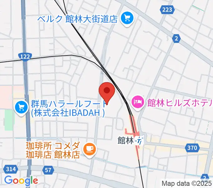 文右衛門ホールの地図