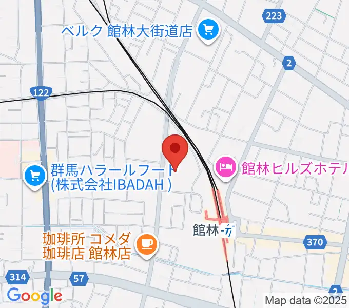 文右衛門ホールの地図