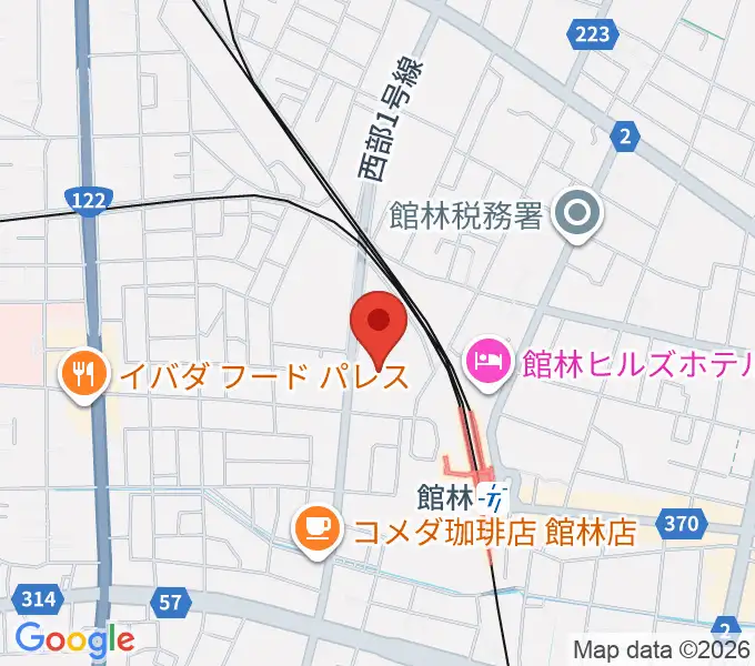 文右衛門ホールの地図