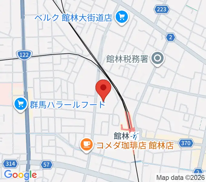 文右衛門ホールの地図