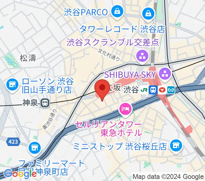 渋谷La.mama (ラママ)の地図