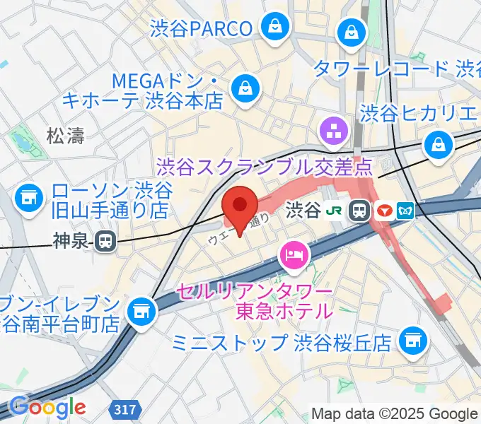 渋谷La.mama (ラママ)の地図