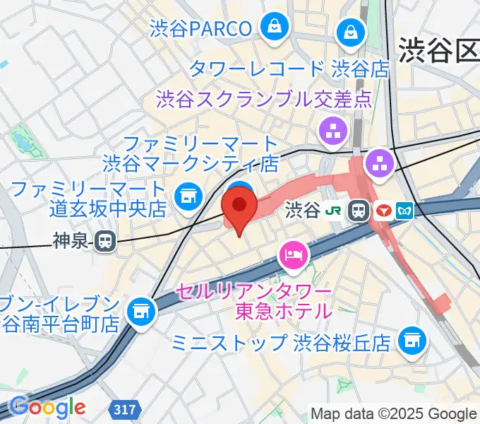 渋谷La.mama (ラママ)の地図