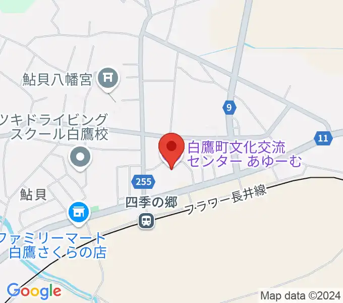 白鷹町文化交流センターあゆーむの地図