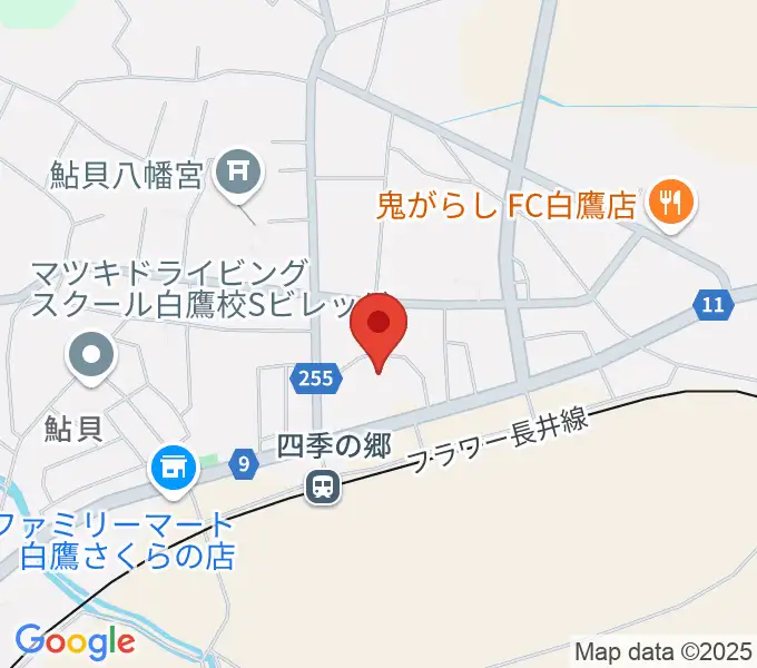 白鷹町文化交流センターあゆーむの地図