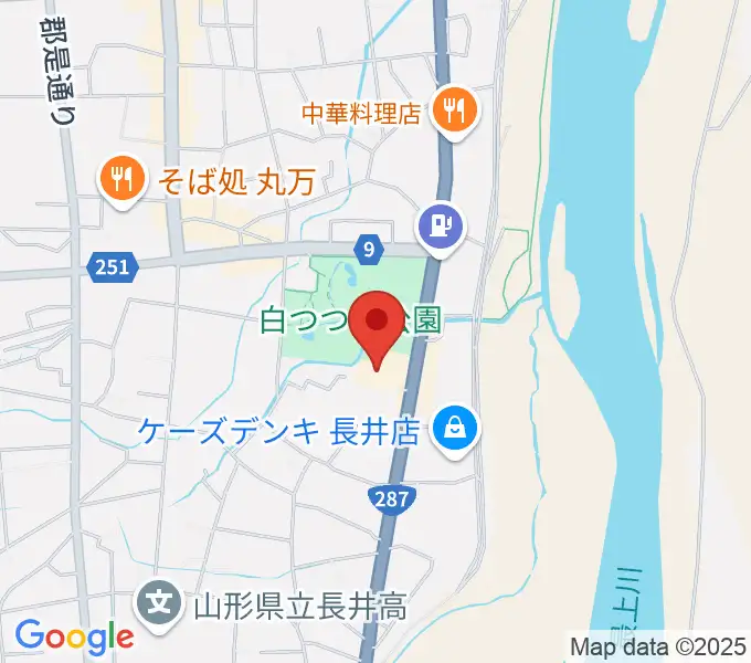 長井市民文化会館の地図