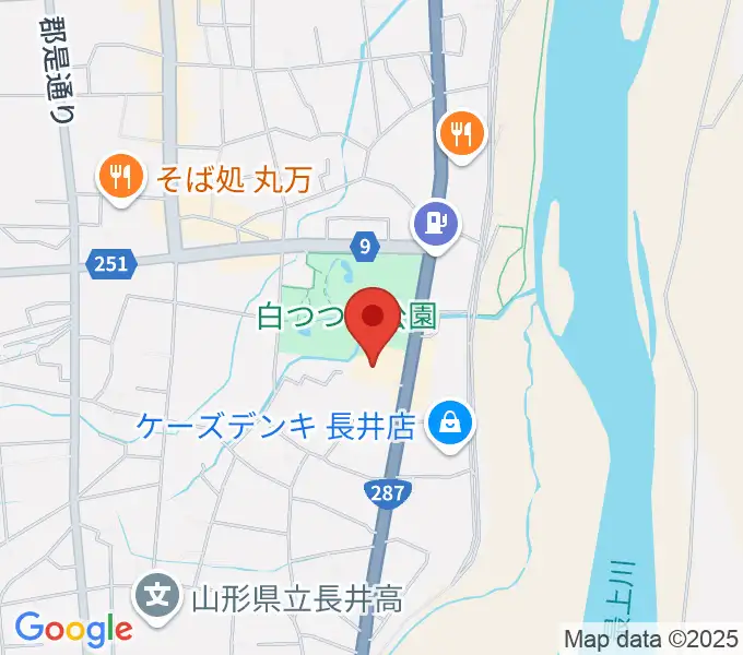 長井市民文化会館の地図