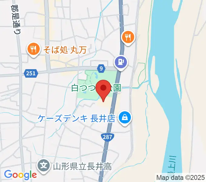 長井市民文化会館の地図