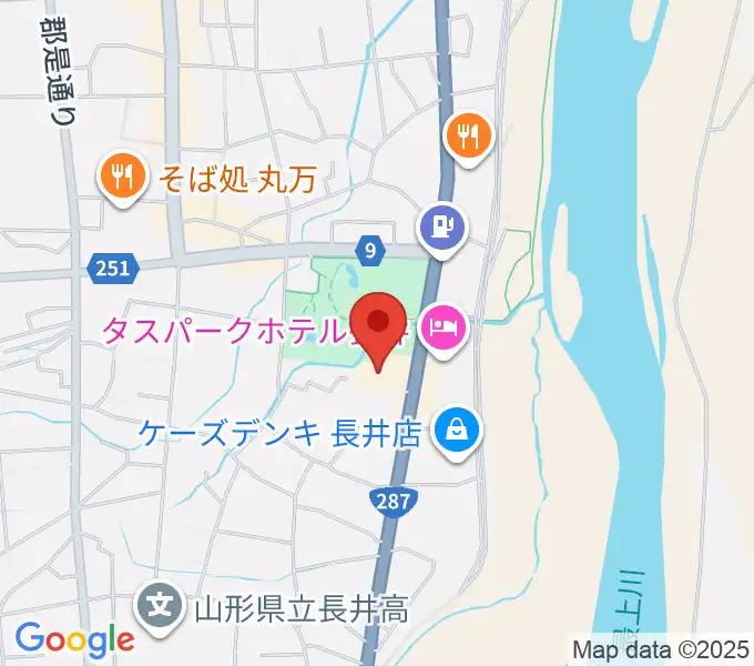 長井市民文化会館の地図