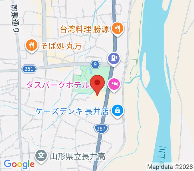 長井市民文化会館の地図