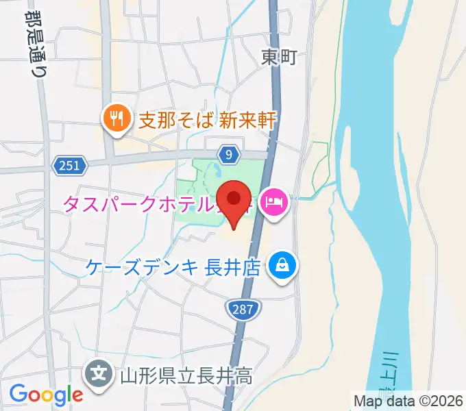 長井市民文化会館の地図