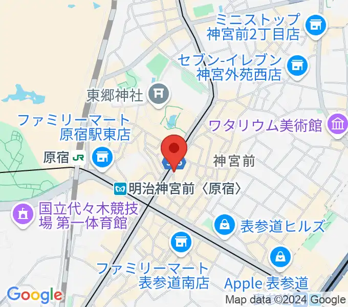 原宿アストロホールの地図