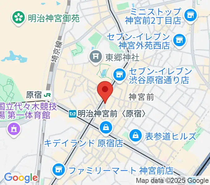 原宿アストロホールの地図