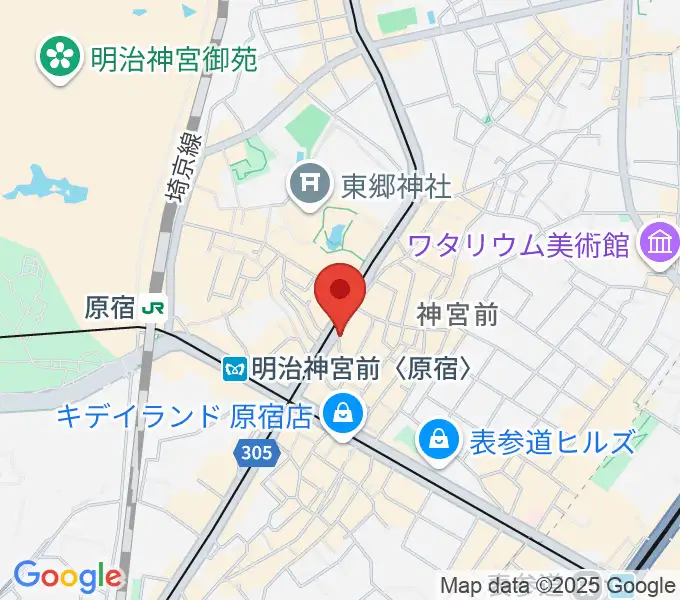 原宿アストロホールの地図