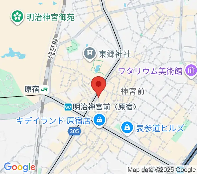 原宿アストロホールの地図
