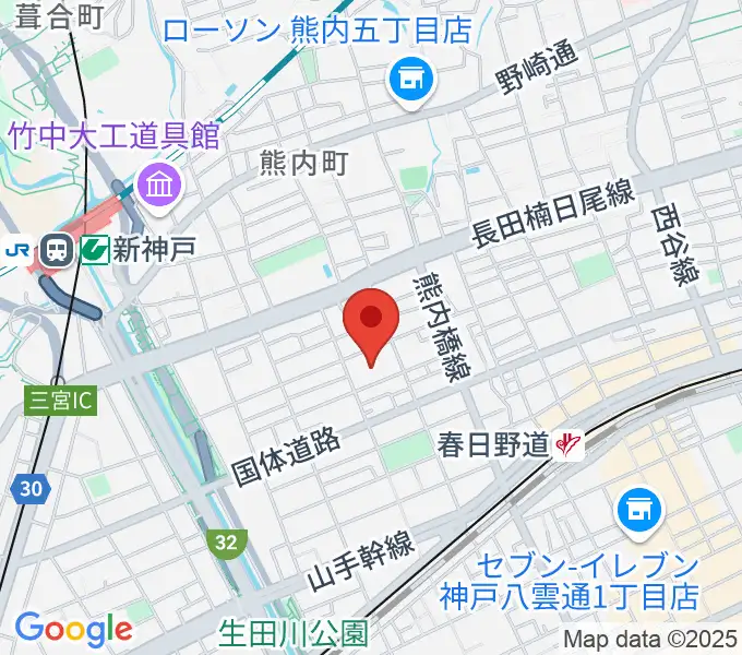 葺合文化センター大ホールの地図