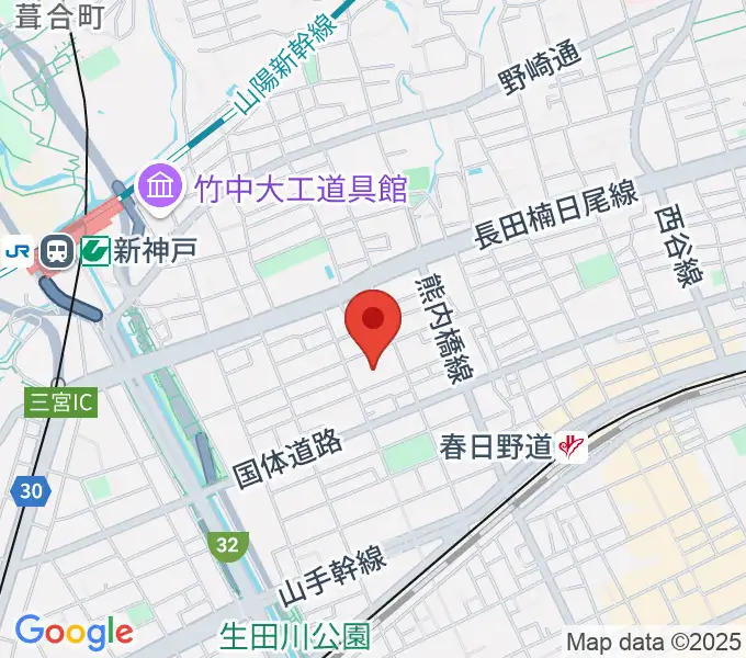 葺合文化センター大ホールの地図
