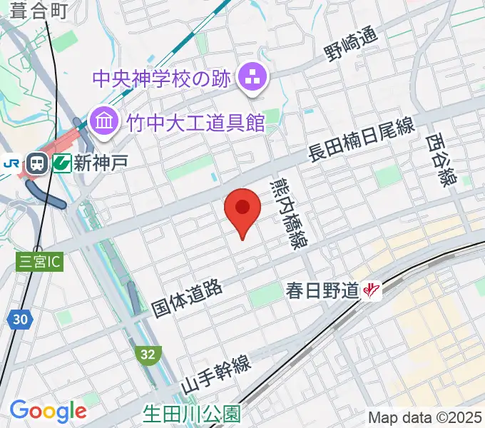 葺合文化センター大ホールの地図