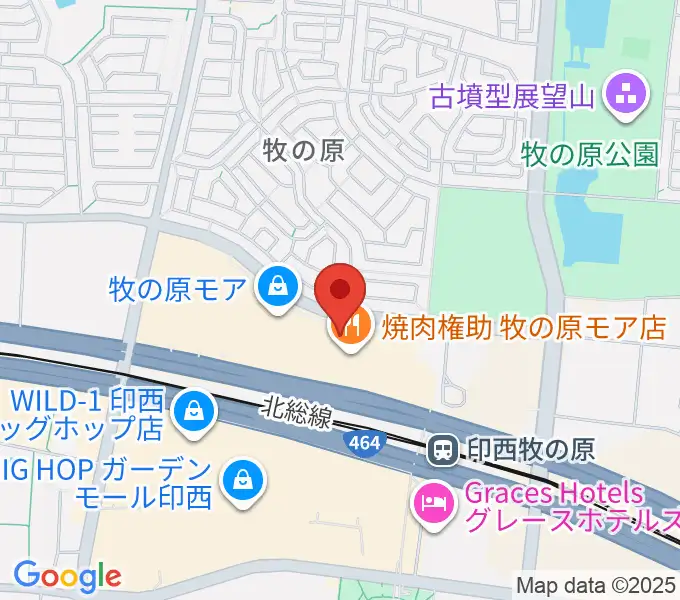 伊藤楽器 ユニスタイル牧の原モアセンターの地図