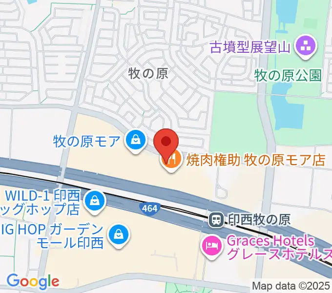 伊藤楽器 ユニスタイル牧の原モアセンターの地図