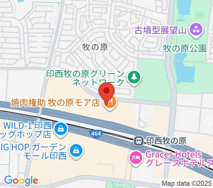 伊藤楽器 ユニスタイル牧の原モアセンターの地図