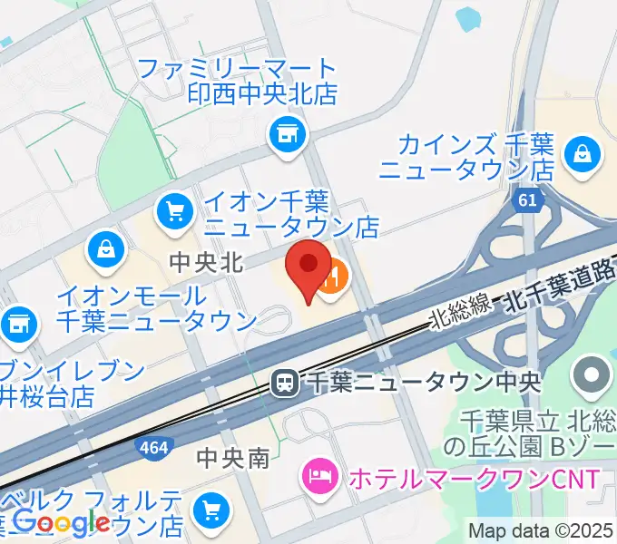 伊藤楽器 千葉ニュータウン中央センターの地図