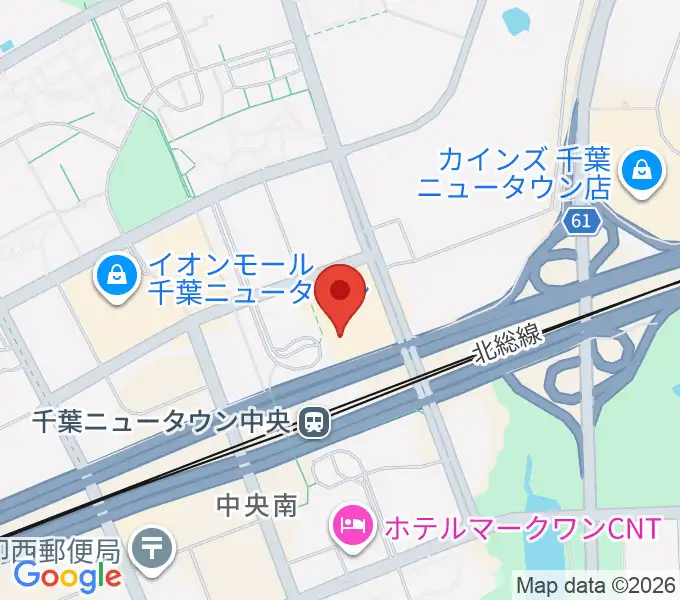 伊藤楽器 千葉ニュータウン中央センターの地図