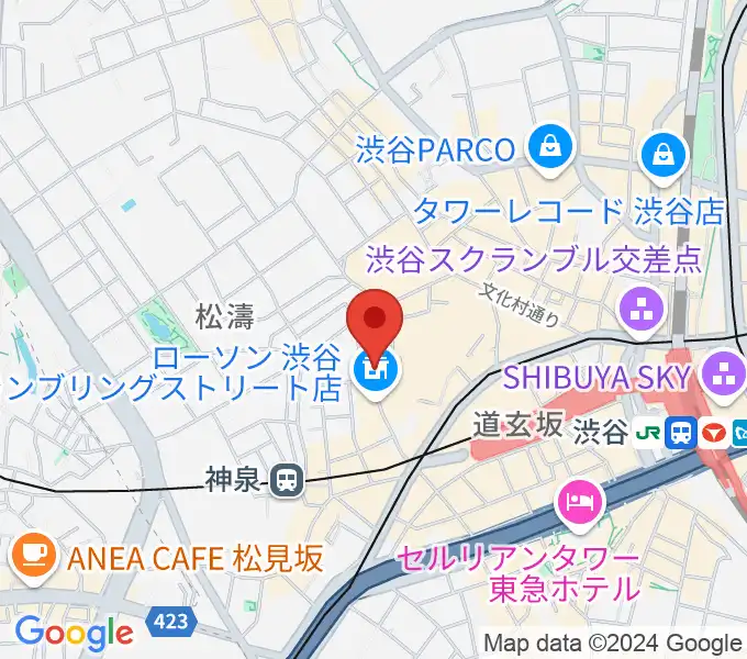 渋谷clubasiaの地図