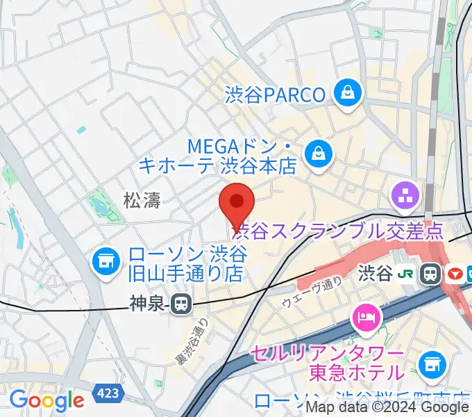 渋谷clubasiaの地図