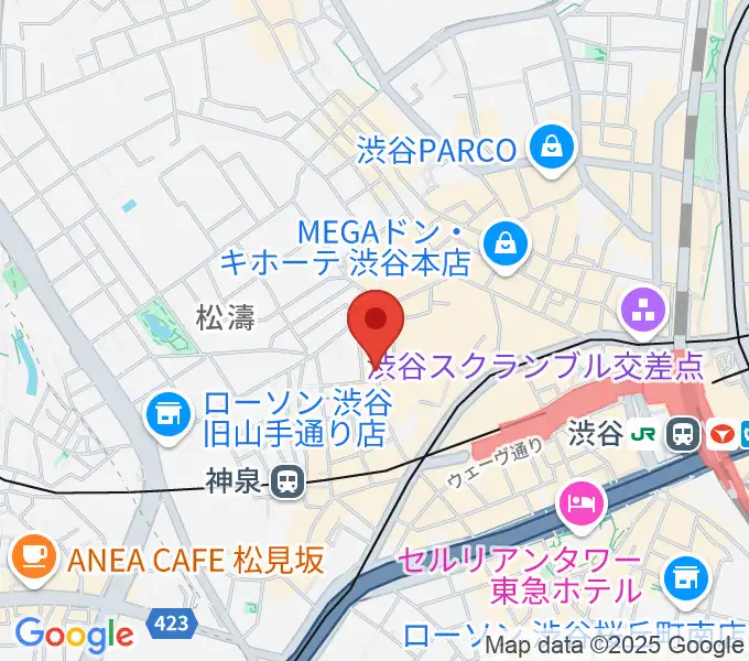 渋谷clubasiaの地図