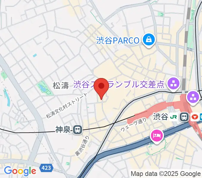渋谷clubasiaの地図