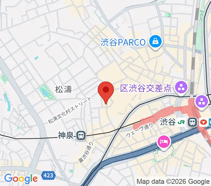渋谷clubasiaの地図