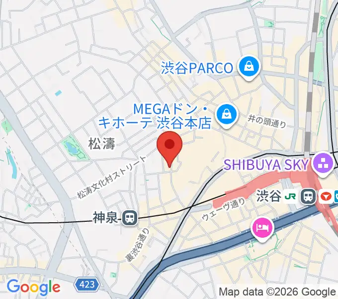 渋谷clubasiaの地図
