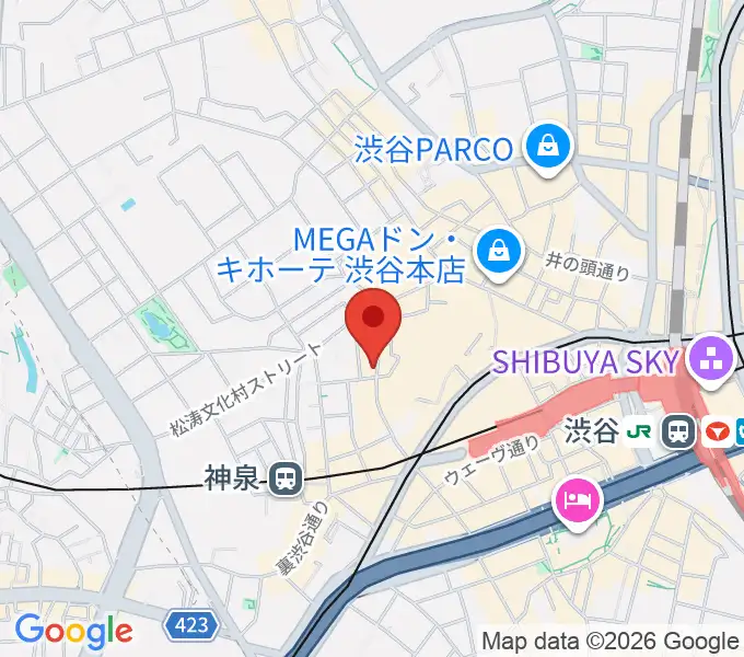 渋谷clubasiaの地図
