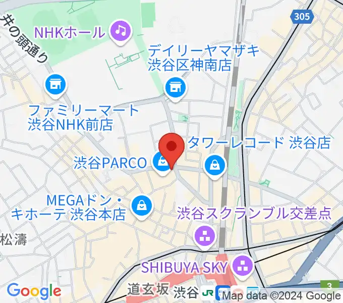 渋谷クアトロラボの地図