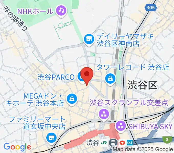 渋谷クアトロラボの地図