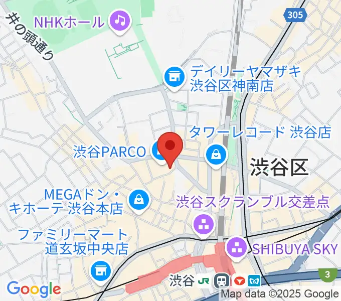 渋谷クアトロラボの地図