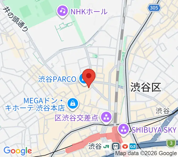 渋谷クアトロラボの地図