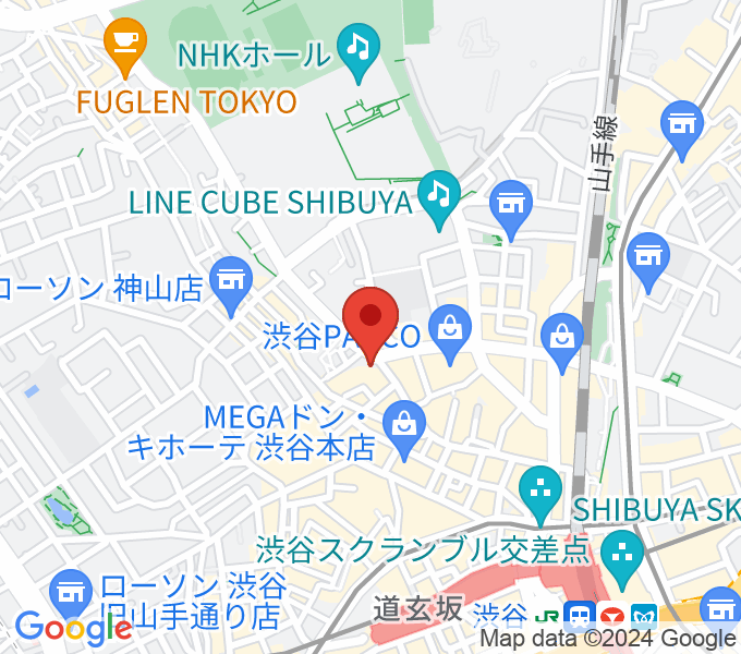 HMV record shop 渋谷の場所