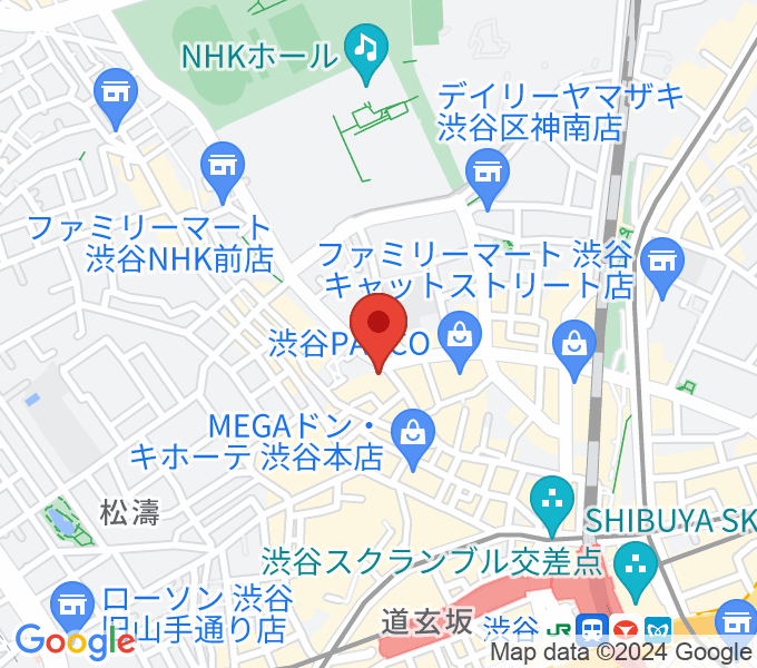 HMV record shop 渋谷の場所