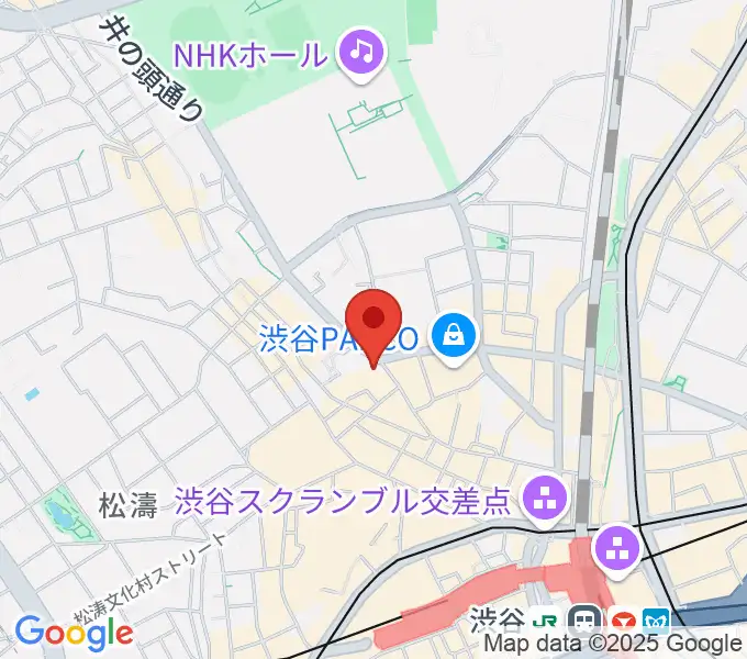 HMV record shop 渋谷の地図