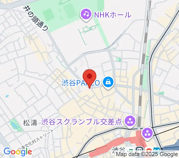 HMV record shop 渋谷の地図