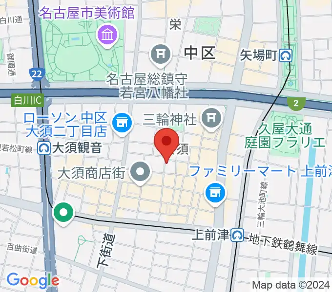 バナナレコード大須店の地図