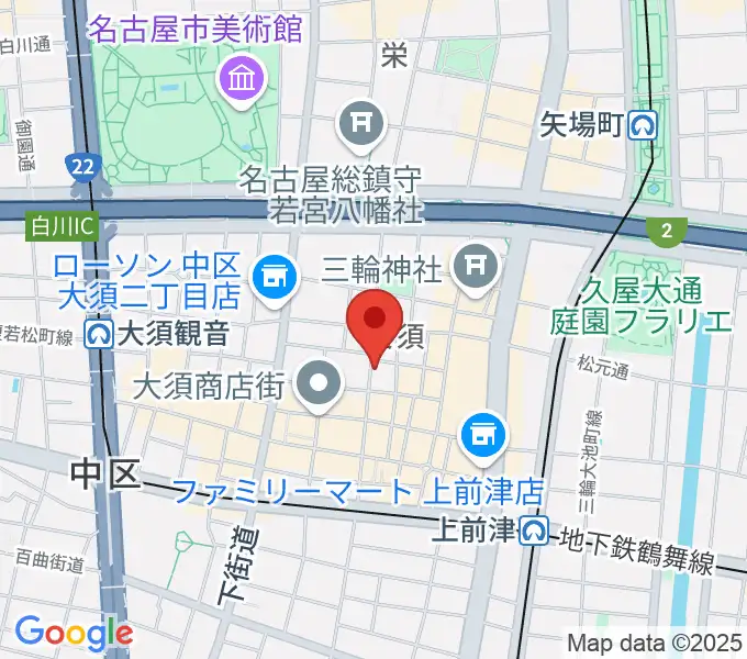 バナナレコード大須店の地図