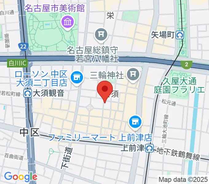 バナナレコード大須店の地図
