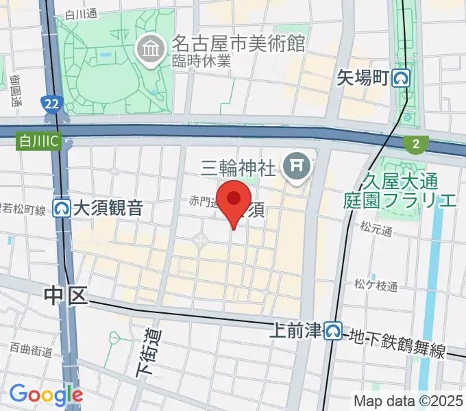バナナレコード大須店の地図