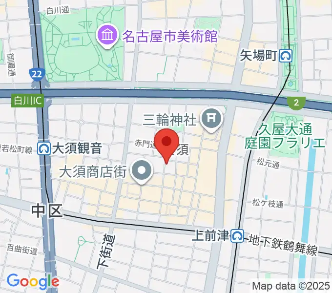 バナナレコード大須店の地図